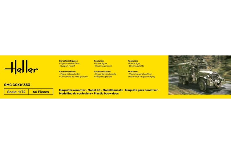 1:72 Heller 79996 GMC CCKW 353 - Amerikaanse Militaire Vrachtwagen - Hel79996 5 - HEL79996