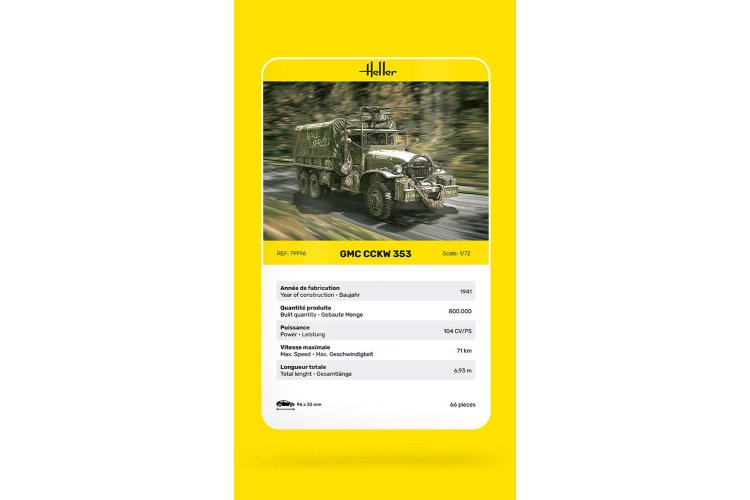1:72 Heller 79996 GMC CCKW 353 - Amerikaanse Militaire Vrachtwagen - Hel79996 6 - HEL79996