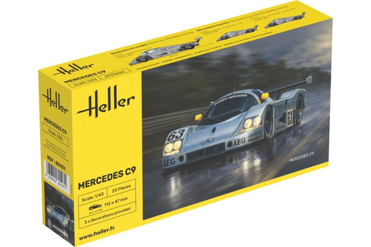 1:43 Heller 80107 Mercedes-Benz Sauber C9 - Duitse Raceauto - Hel80107 1 - HEL80107