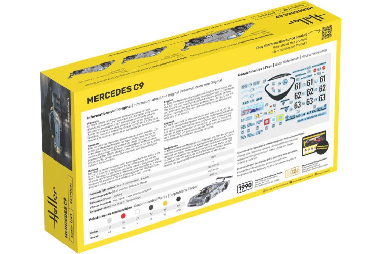 1:43 Heller 80107 Mercedes-Benz Sauber C9 - Duitse Raceauto - Hel80107 2 - HEL80107