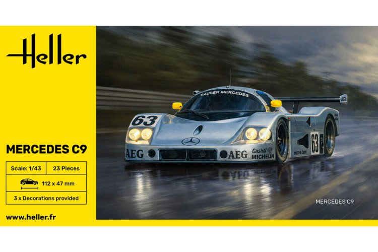 1:43 Heller 80107 Mercedes-Benz Sauber C9 - Duitse Raceauto - Hel80107 3 - HEL80107