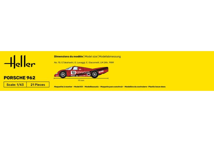 1:43 Heller 80109 Porsche 962 – Raceauto - Hel80109 5 - HEL80109