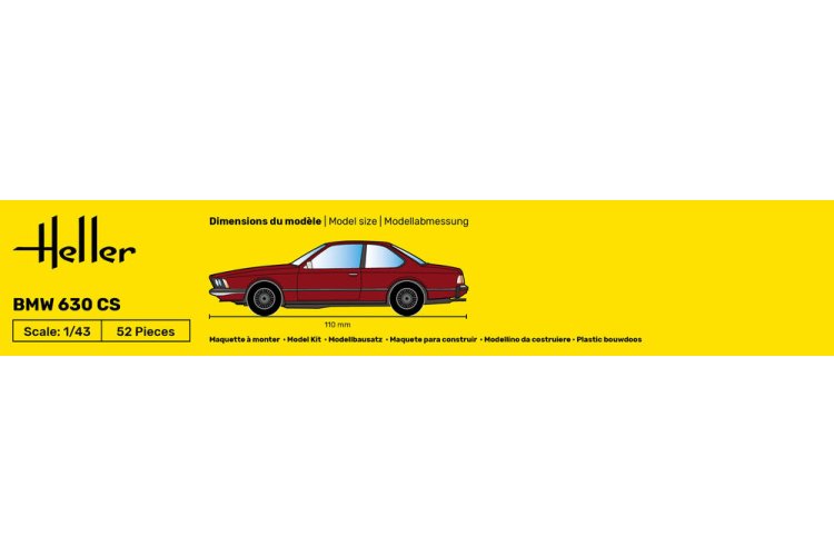1:43 Heller 80166 BMW 630 CS - Duitse Klassieke Auto - Hel80166 5 - HEL80166