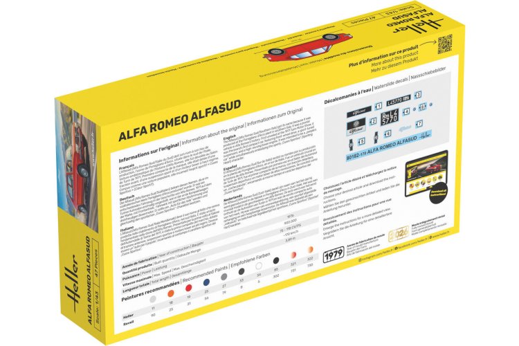 1:43 Heller 80182 Alfa Romeo Alfasud - Italiaanse Klassieke Auto - Hel80182 2 - HEL80182