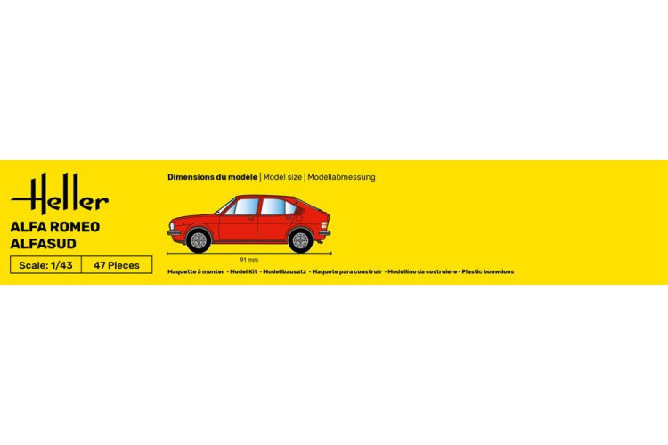 1:43 Heller 80182 Alfa Romeo Alfasud - Italiaanse Klassieke Auto - Hel80182 5 - HEL80182
