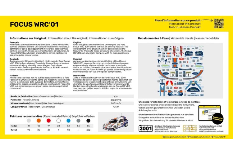 1:43 Heller 80196 Ford Focus WRC01 - Hel801963 - HEL80196