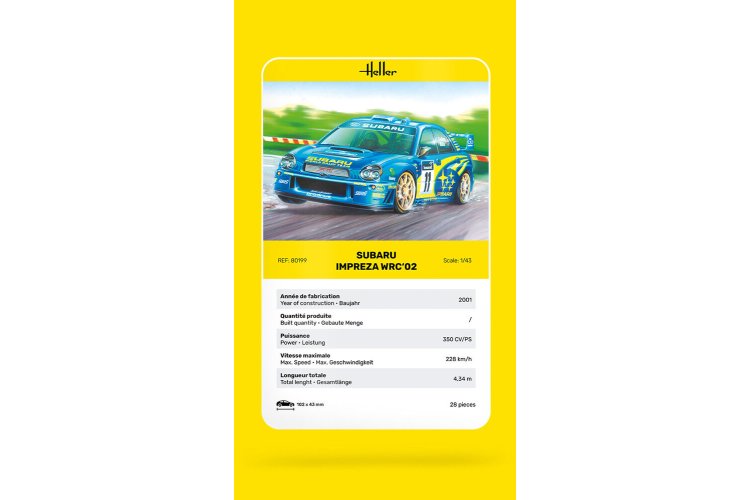 1:43 Heller 80199 Subaru Impreza WRC 2002 - Japanse Rallyauto - Hel80199 6 - HEL80199