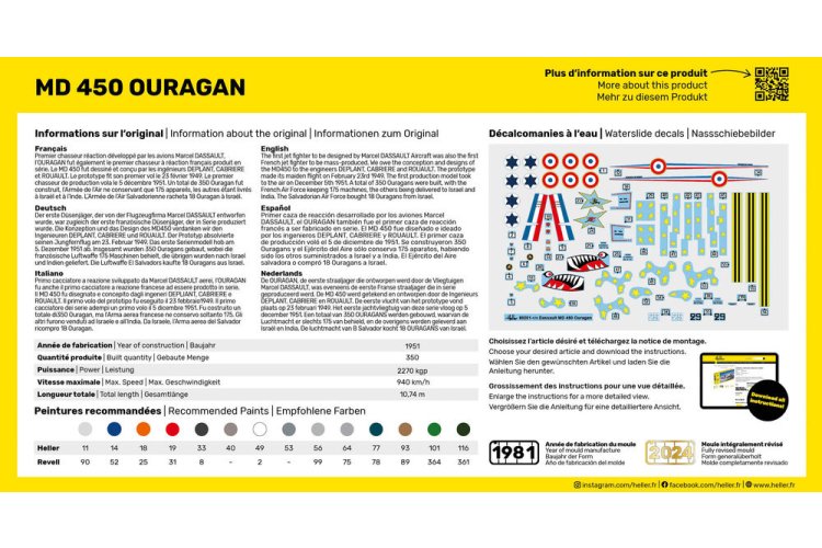1:72 Heller 80201 Dassault MD 450 Ouragan - Straaljager - Hel80201 4 - HEL80201