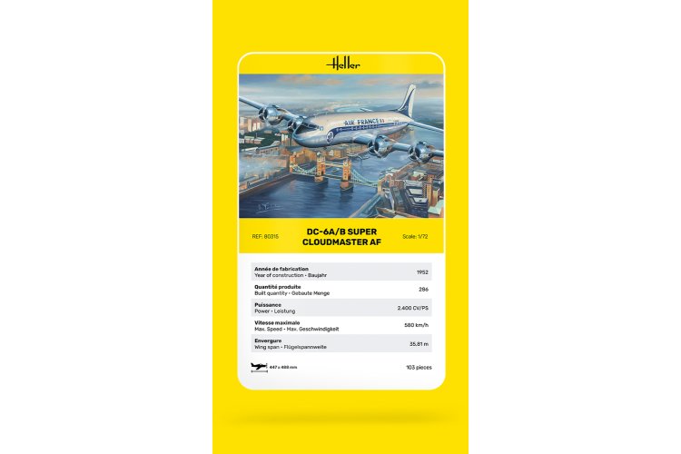 1:72 Heller 80315 Douglas DC-6 Super Cloudmaster AF - Hel80315 6 - HEL80315