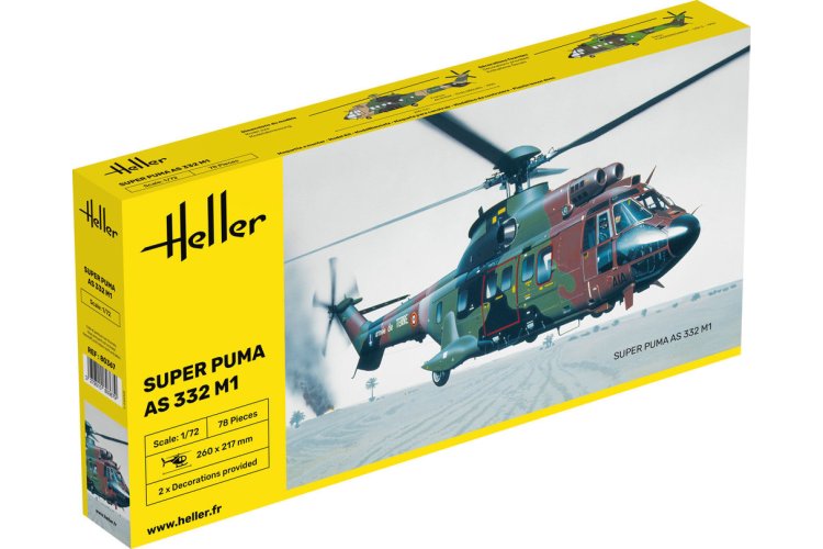 1:72 Heller 80367 Super Puma AS 332 M1 - Franse Transporthelikopter - Hel80367 1 - HEL80367