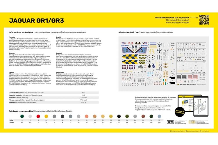 1:48 Heller 80427 Jaguar GR1/GR3 Plane - Hel804272 - HEL80427