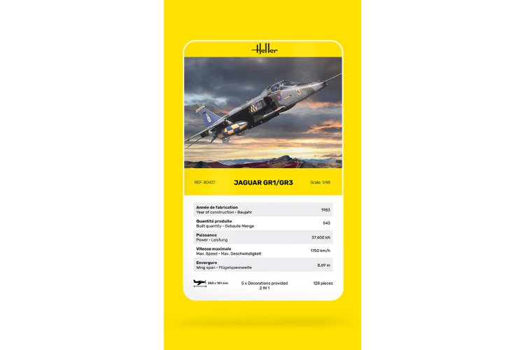 1:48 Heller 80427 Jaguar GR1/GR3 Plane - Hel804274 - HEL80427