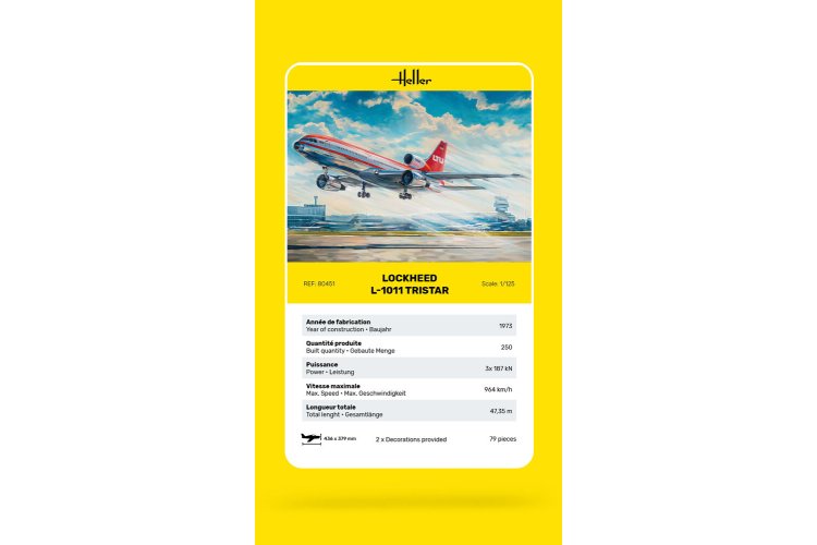 1:125 Heller 80451 Lockheed L-1011 Tristar - Aircraft - Hel80451 6 - HEL80451