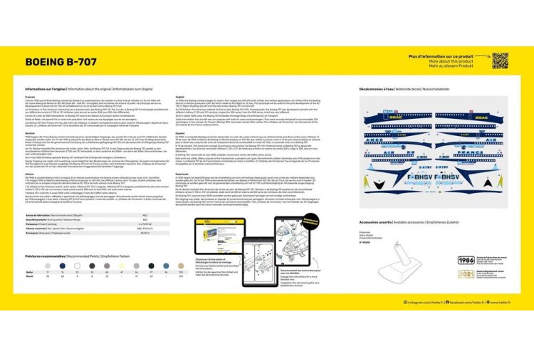 1:72 Heller 80452  B-707 Air France Plane - Hel80452 2 - HEL80452