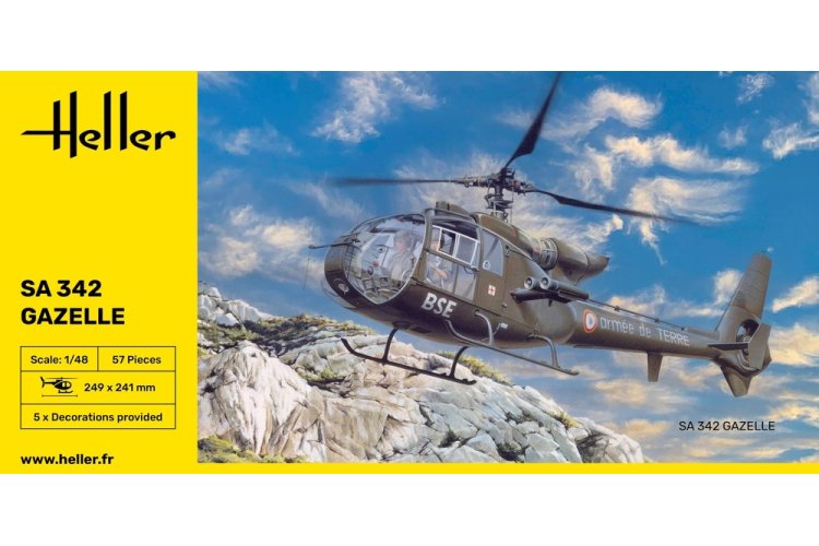 1:48 Heller 80486 SA 342 Gazelle Heli - Hel804862 - HEL80486
