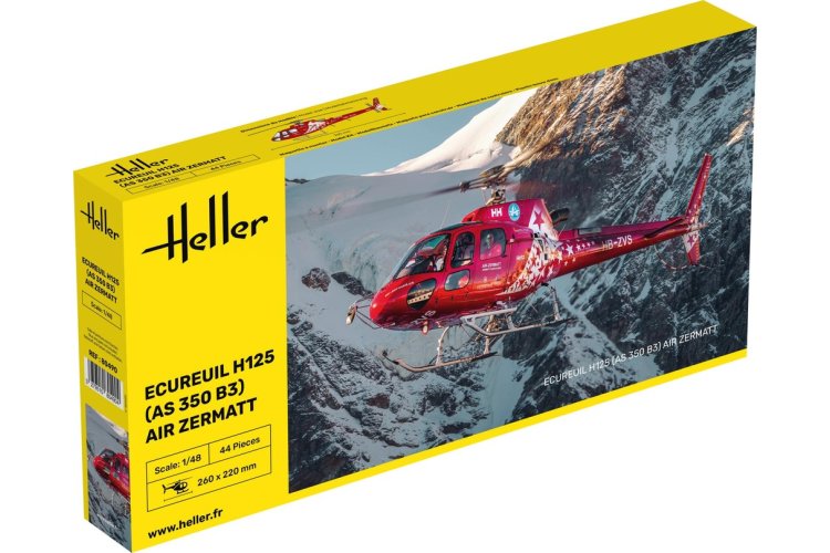 1:48 Heller 80490 Heli Ecureuil H125 - AS 350 B3 - Air Zermatt - Hel80490 - HEL80490