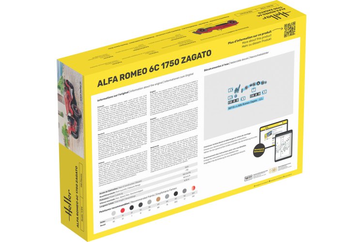 1:24 Heller 80715 Alfa Romeo 6C 1750cc Zagato - Italiaanse Auto - Hel80715 2 - HEL80715