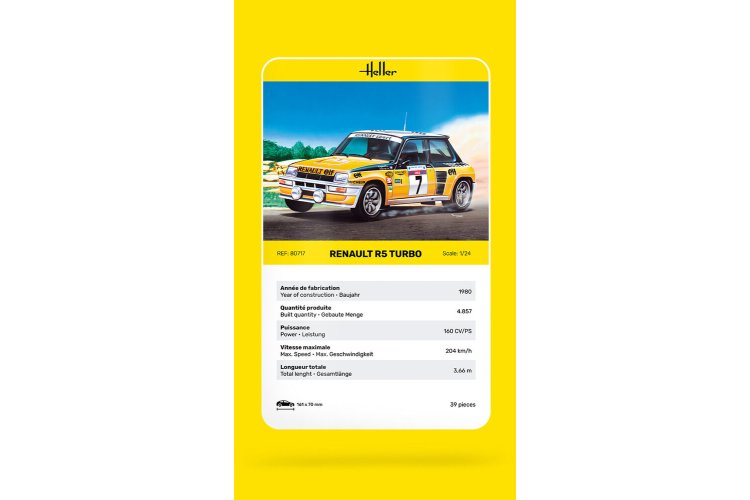 1:24 Heller 80717 Renault R5 Turbo &ndash; French Rally Car - Hel80717 7 - HEL80717