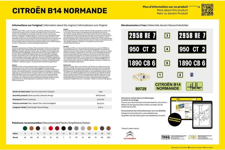 1:24 Heller 80729 Citroen B14 Normande Car - Hel80729 2 - HEL80729