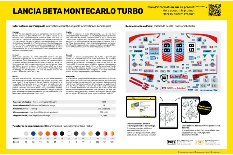 1:24 Heller 80741 Lancia Beta Montecarlo Turbo &ndash; Italian Group 5 Race Car - Hel80741 4 - HEL80741
