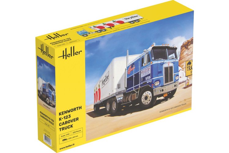 1:43 Heller 80793 Kenworth K-123 Cabover Truck - Amerikaanse Vrachtwagen - Hel80793 1 - HEL80793