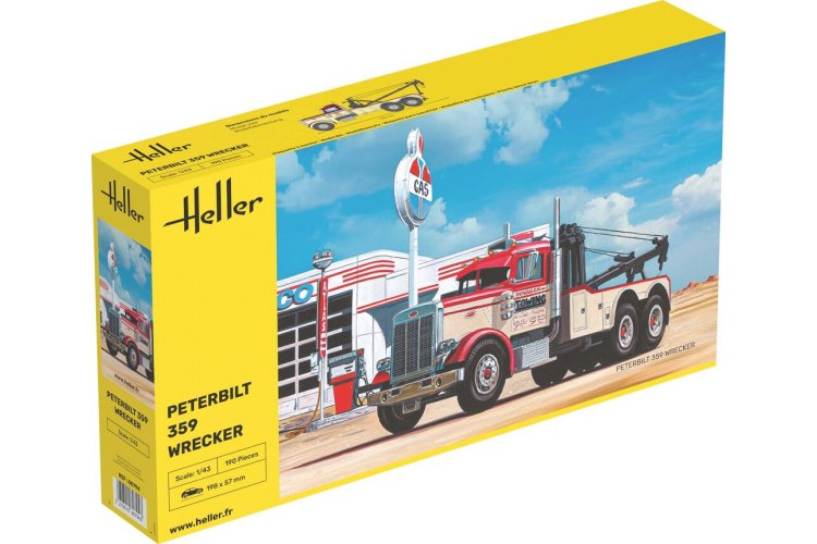 1:43 Heller 80794 Peterbilt 359 Wrecker - Amerikaanse Takelwagen - Hel80794 1 - HEL80794