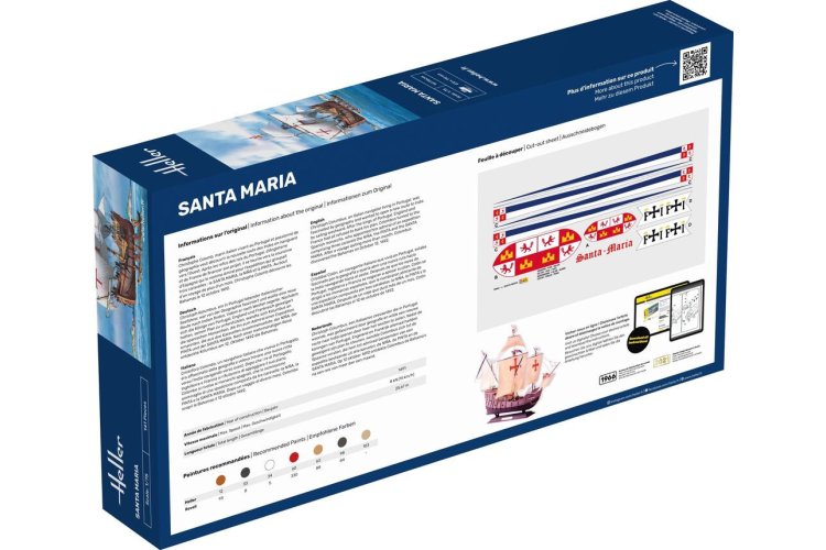 1:75 Heller 80865 Santa Maria Ship - Hel80865 2x - HEL80865