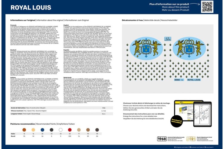 1:200 Heller 80892 Royal Louis Ship - Hel80892 2 - HEL80892