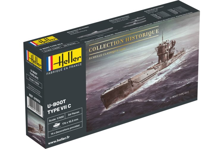 1:400 Heller 81002 U-Boot Type VII C - Hel81002 1 1 - HEL81002
