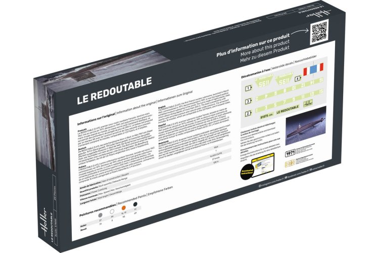 1:400 Heller 81075 Le Redoutable &ndash; Collection Historique &ndash; French Nuclear Ballistic Missile Submarine - Hel81075 2 - HEL81075