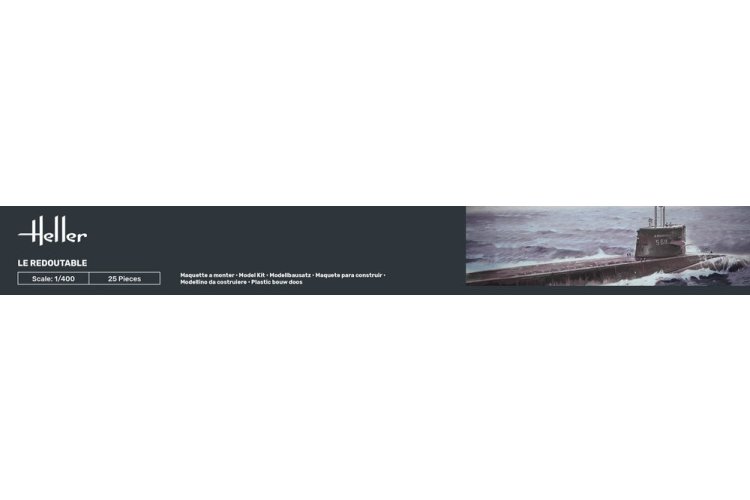 1:400 Heller 81075 Le Redoutable &ndash; Collection Historique &ndash; French Nuclear Ballistic Missile Submarine - Hel81075 5 - HEL81075