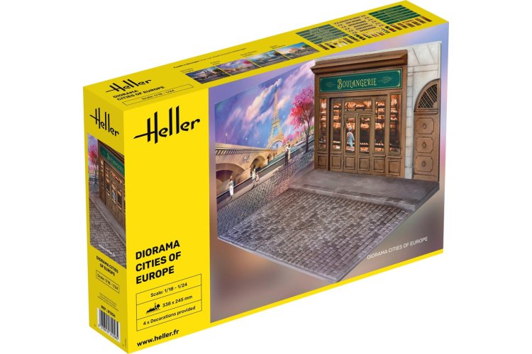 1:18 - 1:24 Heller 81256 Diorama - Gebouw in een Europeese Stad - 4 Opties Inbegrepen - Hel81256 1 - HEL81256