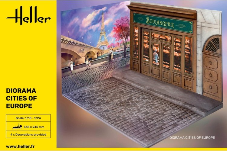 1:18 - 1:24 Heller 81256 Diorama - Gebouw in een Europeese Stad - 4 Opties Inbegrepen - Hel81256 3 - HEL81256