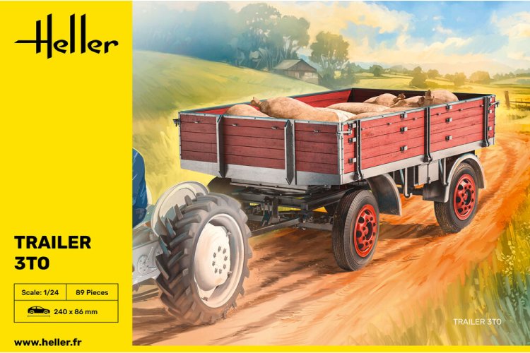 1:24 Heller 81410 &ndash; 3 Ton Trailer &ndash; Trailer - Hel81410 3 - HEL81410