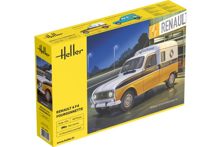 1:24 Heller 82700 Renault 4 F4 Fourgonnette - French Classic Van - Hel82700 1 - HEL82700