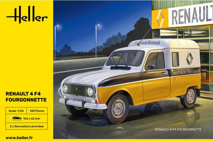 1:24 Heller 82700 Renault 4 F4 Fourgonnette - French Classic Van - Hel82700 7 - HEL82700