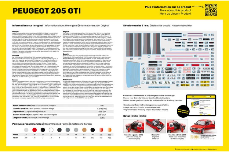 1:24 Heller 82705 Peugeot 205 GTI &ndash; French Car - Hel82705 4 - HEL82705