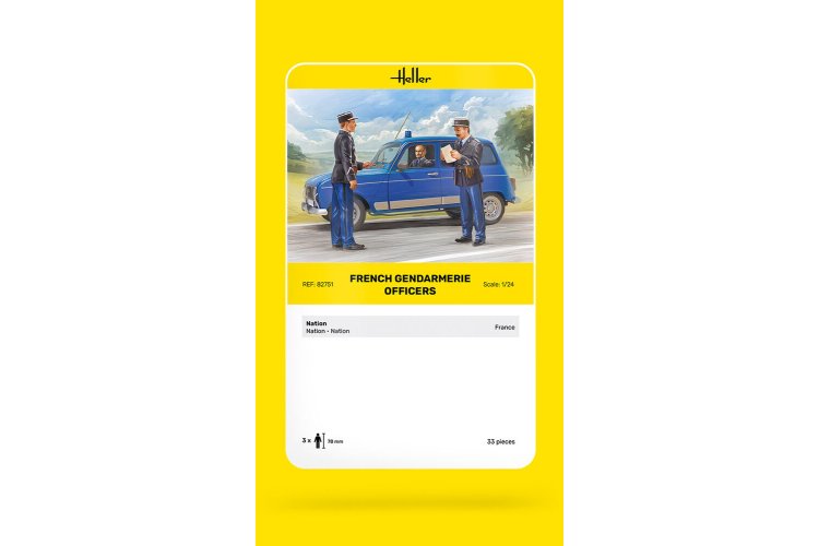 1:24 Heller 82751 French Gendarmerie Officers &ndash; 3 Figures - Hel82751 8 - HEL82751