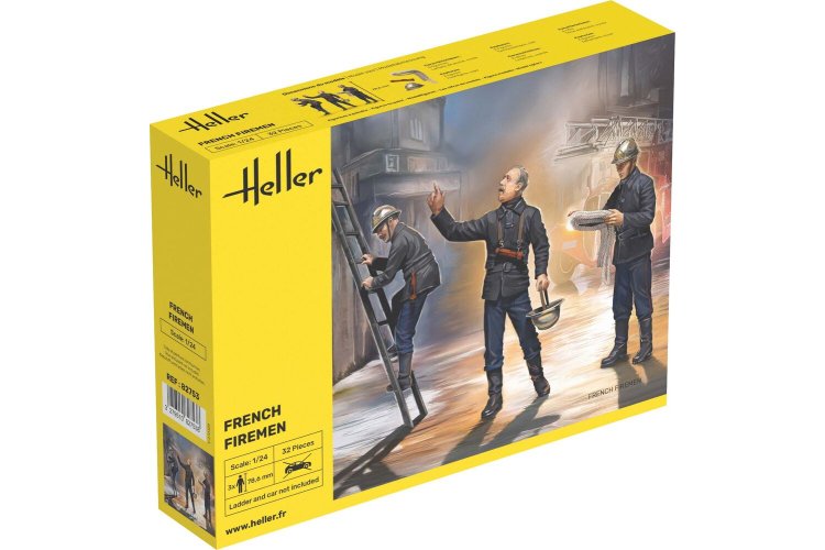 1:24 Heller 82753 Franse Brandweermannen voor Diorama - 3 Figuren - Hel82753 1 - HEL82753