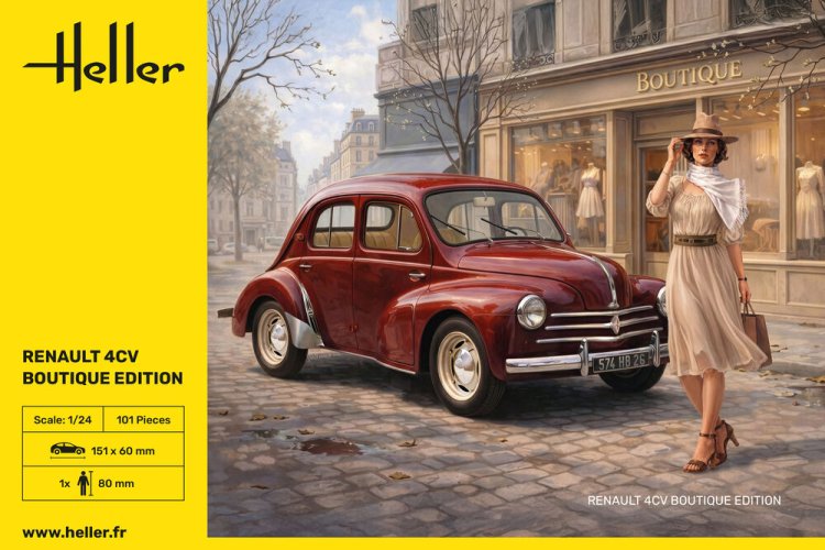 1:24 Heller 82762 Renault 4CV Boutique Edition - French Classic Car - Hel82762 3 - HEL82762