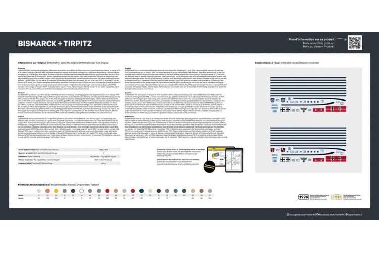 1:400 Heller 85078 Bismarck en Tirpitz Schepen - Twinset - Hel85078 3 - HEL85078