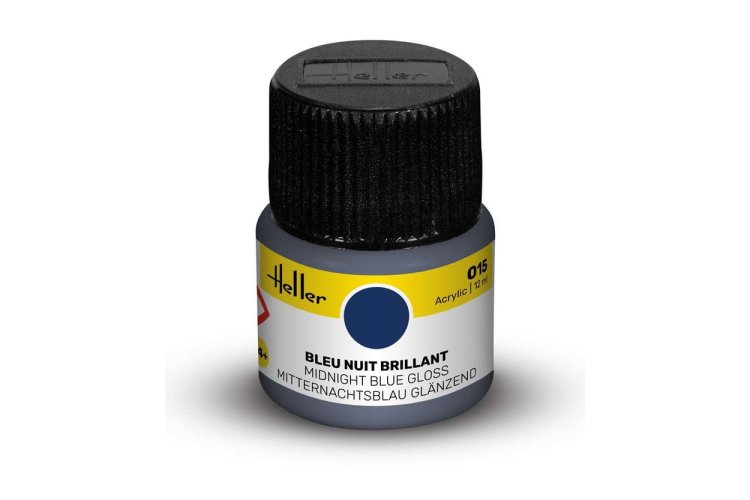Heller #15 Nachtblauw - Glans - Acryl - 12 ml - Hel9015 xs 1 - HEL9015-XS