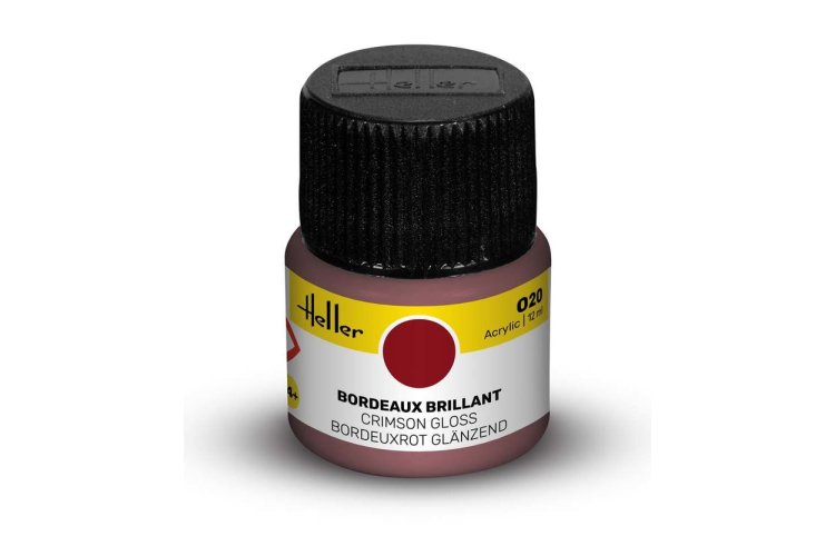 Heller #20 Crimson - Gloss - Acrylic - 12 ml - Hel9020 xs 1 - HEL9020-XS