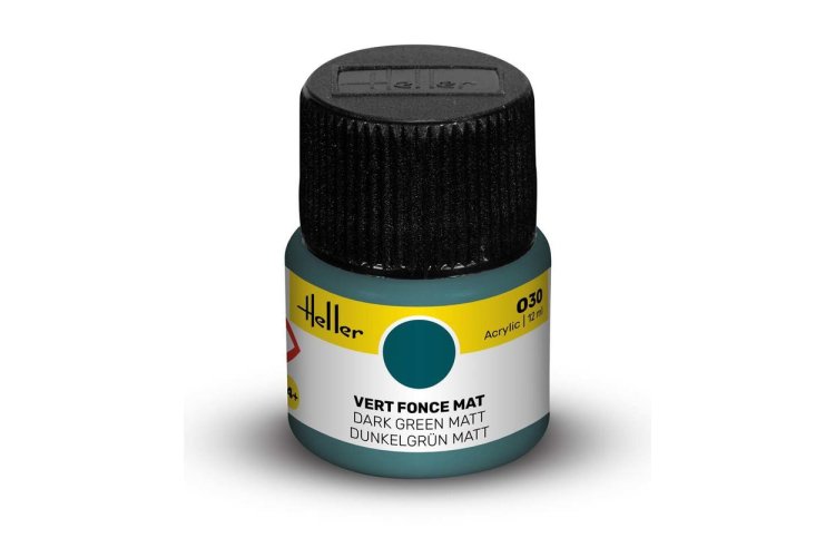 Heller #30 Dark Green - Matt - Acrylic - 12 ml - Hel9030 xs 1 - HEL9030-XS