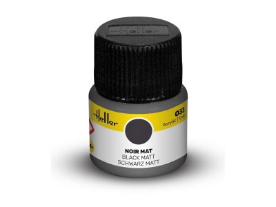 Heller #33 Zwart - Mat - Acryl - 12 ml - Hel9033 xs 1 - HEL9033-XS