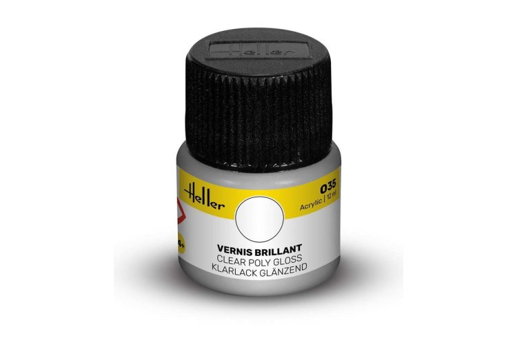 Heller #35 Clear Varnish - Gloss - Acrylic - 12 ml - Hel9035 xs 1 - HEL9035-XS