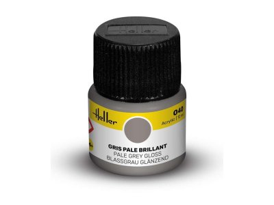 Heller #40 Light Grey - Gloss - Acrylic - 12 ml - Hel9040 xs 1 - HEL9040-XS