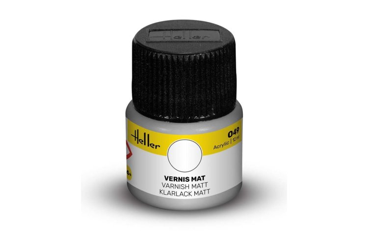 Heller #49 Clear Varnish - Matt - Acrylic - 12 ml - Hel9049 xs 1 - HEL9049-XS