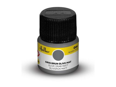 Heller #66 Olive Drab - Matt - Acrylic - 12 ml - Hel9066 xs 1 - HEL9066-XS