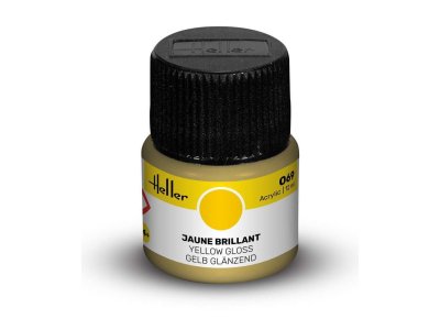 Heller #69 Yellow - Gloss - Acrylic - 12 ml - Hel9069 xs 1 - HEL9069-XS
